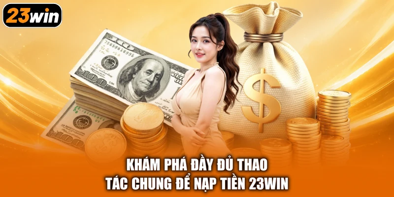Khám phá đầy đủ thao tác chung để nạp tiền 23win